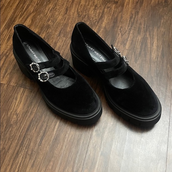 Like new STUART WEITZMAN soho leighton platform mary jane in black 10.5 - Picture 4 of 16